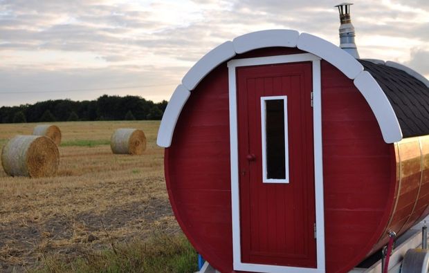 Mobile Fasssauna in Schwerin als Geschenkidee | mydays