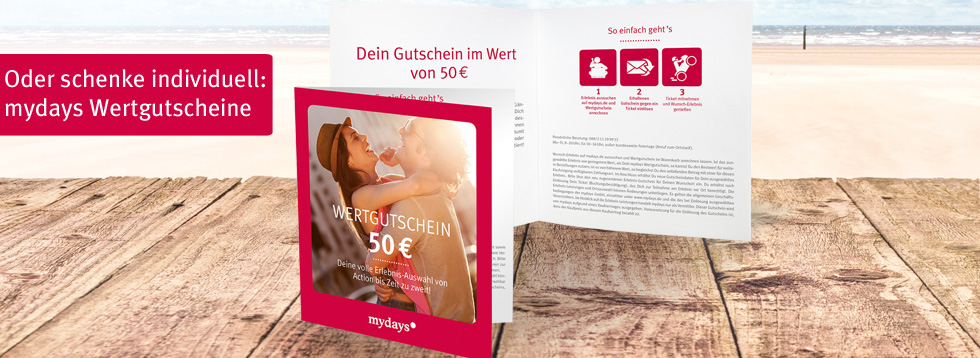 Gutscheine von mydays - Das beste Geschenk | mydays