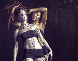 bodypainting-muenchen-goldsilber