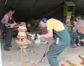 Moderner Bildhauer-Workshop