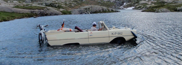 Amphibienfahrzeug fahren