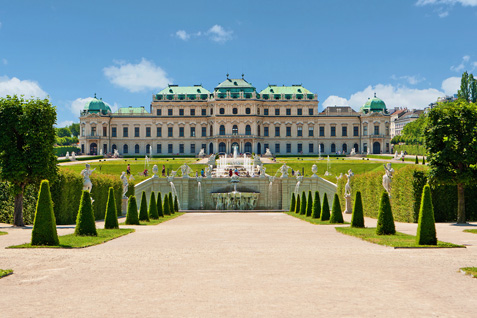 Schloss Belvedere in Wien mit Garten