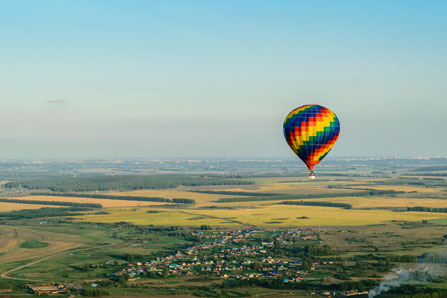 Heißluftballonfahren